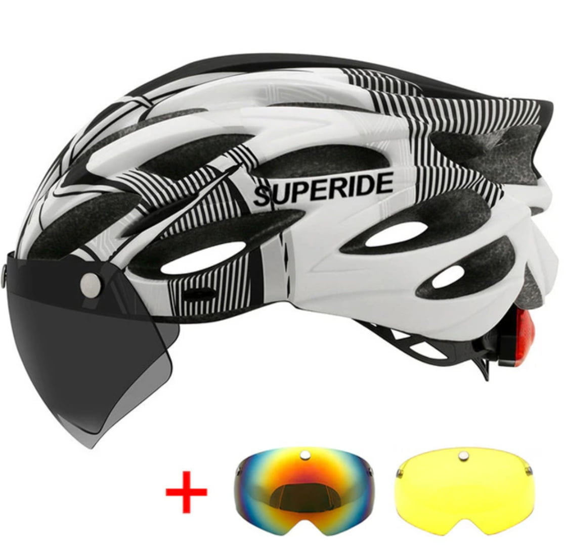 Велосипедный шлем SUPERIDE с задним фонарем